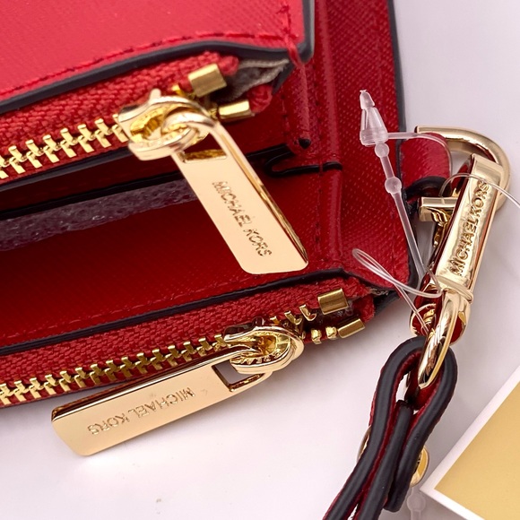 Michael Kors Large DoubleZip Wallet Wristlet Flame - Picture 9 of 10